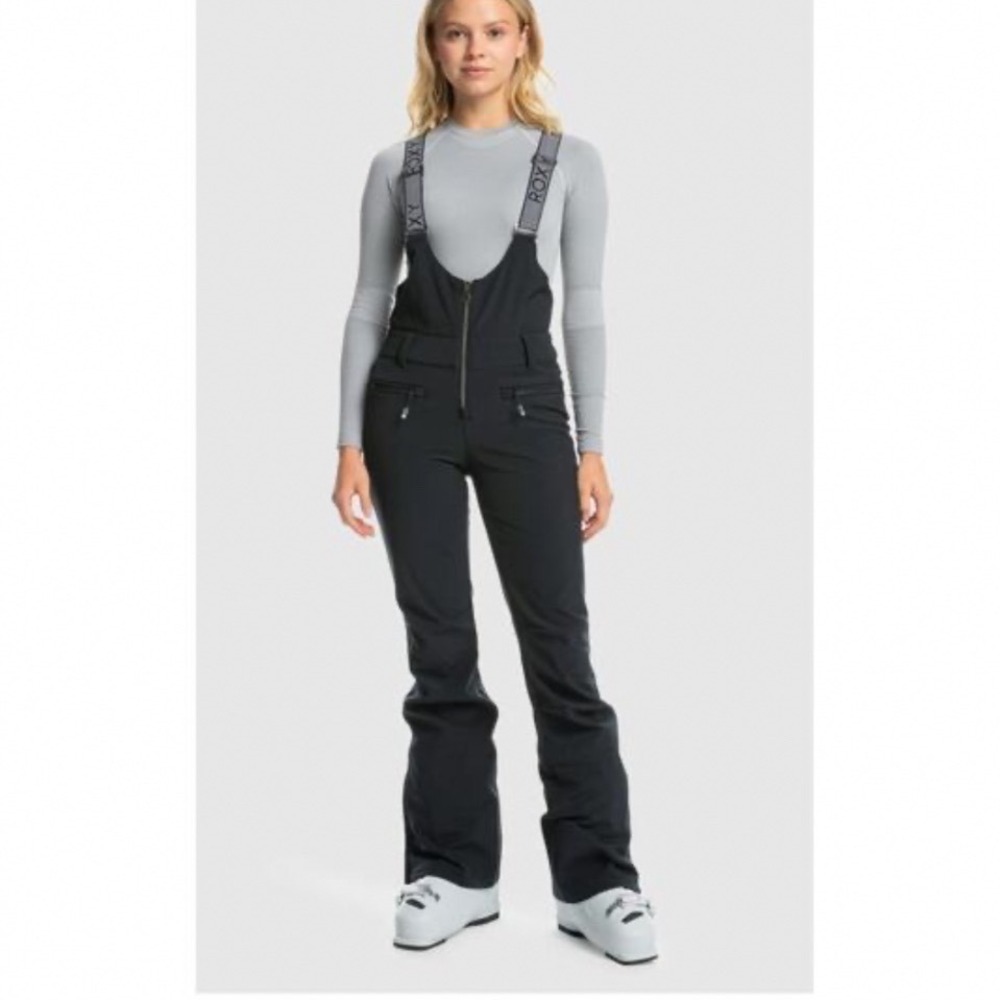 Roxy Womens Summit  Technical Black Snow Bib Overalls Pants Size S Skiing Alpine